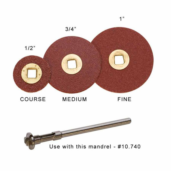Moore's Adalox Brass Center Sanding Discs Aluminum Oxide Box 100