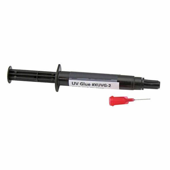 Watch Crystal Glue Clear UV Ultraviolet Adhesive Thinner Viscosity 2 mL with Precision Tip