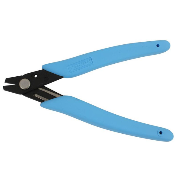 XURON double flush cut shears make a 90-degree cut