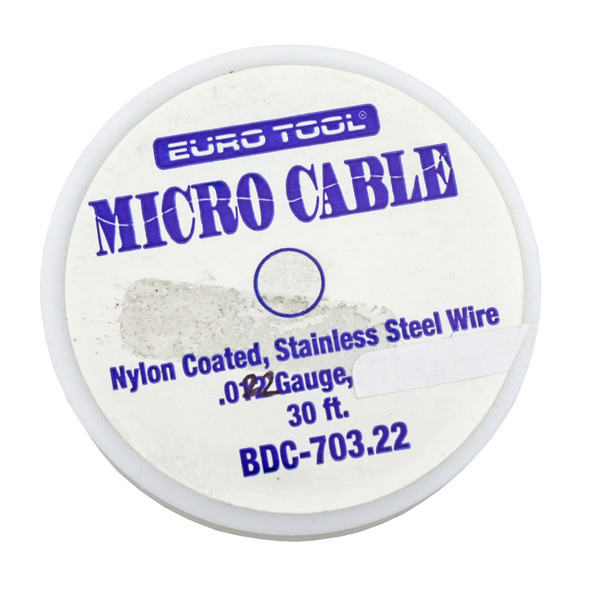 Micro Cable Bead Wire Clear .012 Inch Diameter 30 Foot Spool