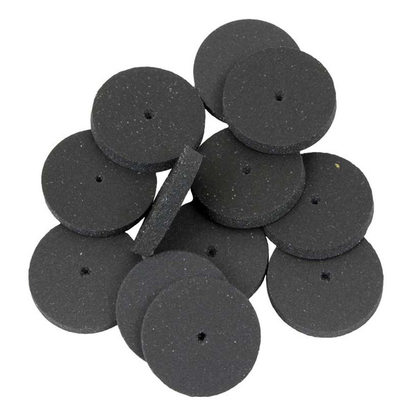 Pkg 12 square edge silicone polishing wheels