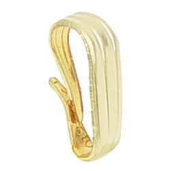 Jumbo yellow gold filled snap on bail