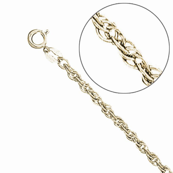 Yellow Gold Filled, Replacement Rope Chain, 1.0mm