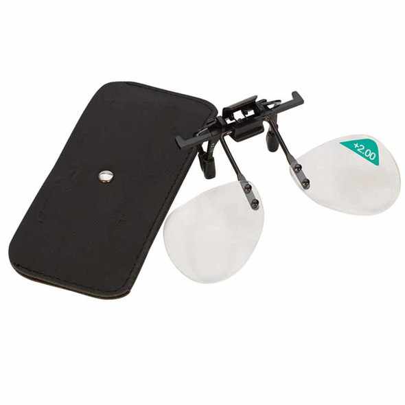 Horotec clip-on magnifier attaches to your glasses
