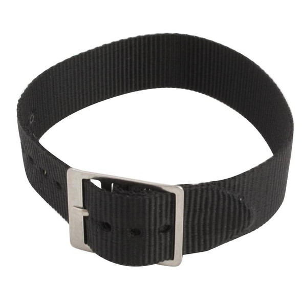 Black 18mm Nylon Watch Strap 9 1/4 Inch Length