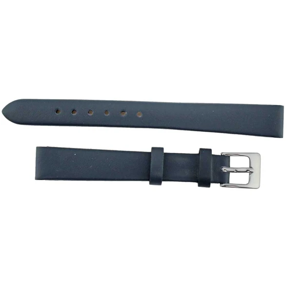 Leather Watch Band 14mm Navy Blue Smooth Calf 6 7/8 Inch Length