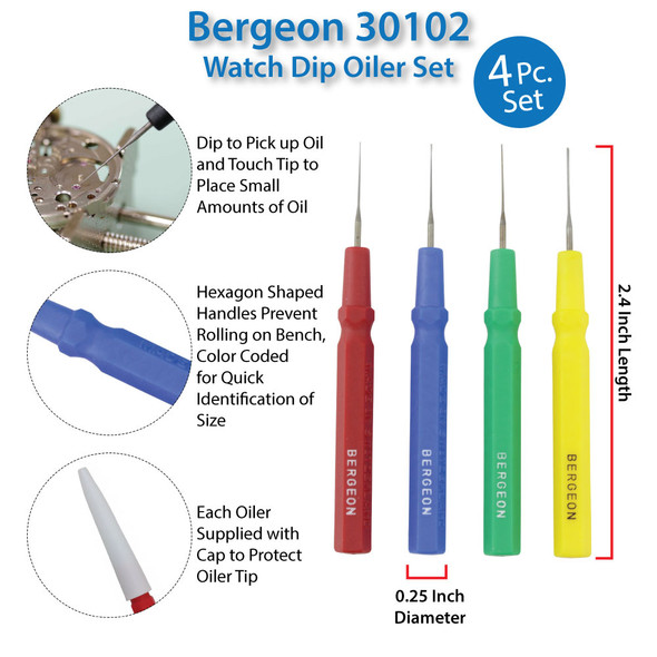 Bergeon 30102-P04 Watch Dip Oiler Set