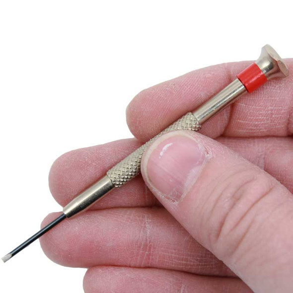 Deluxe European fixed-blade miniature screwdrivers with color-coded bands