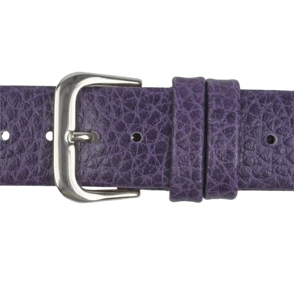 12mm purple flat calf leather watch strap