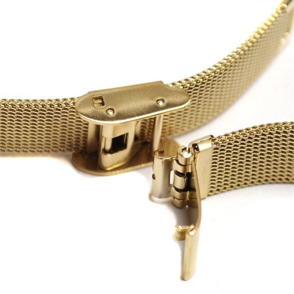 Yellow Gold Tone Color Metal Watch Band 12-15MM Expandable Ends