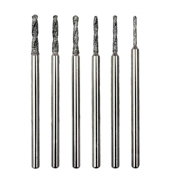 6 Piece Diamond Coated Uniform Shank Drills wtih 3/32" Inch Shanks