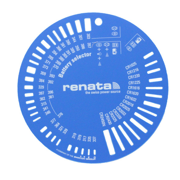 Watch Battery Size Selector by Renata Watch Battery Size Selector