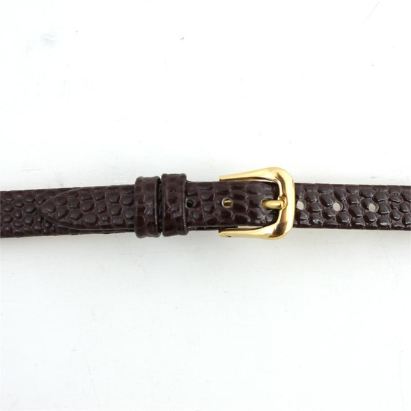 Brown Leather Watch Band 8mm Brown Leather Lizard Grain 7 1/2 Inch Length
