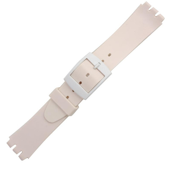 Off White Silicone Generic Swatch®  Watch Band 20mm Wide and Fits 17mm Notched Case 7 1/8 Inch Length