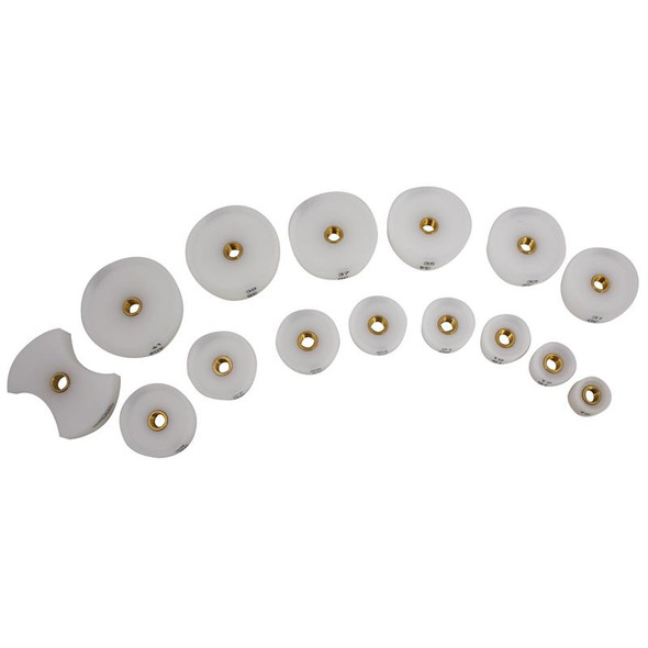 Horotec Reversible Delrin Dies for Crystals with Tension Rings 15 pc Set