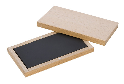 Natural Acid Testing Stone Large Tests Gold Silver and Platinum 6 x 3 Inches Wood Case