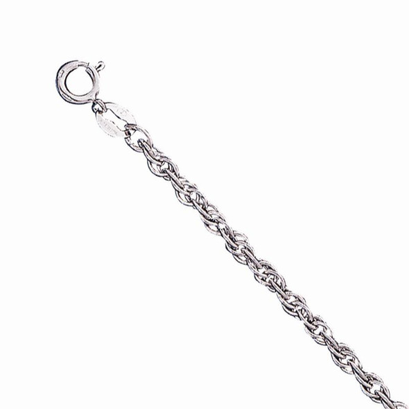 10K White Gold, Replacement Rope Chain, .5mm