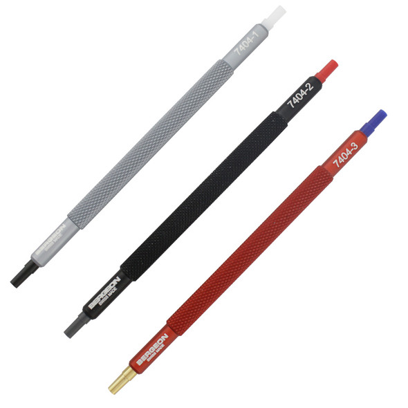 Bergeon 7404 Set of 3 Watch Hand Install Setting Tools Dual Sided with Replaceable Tips