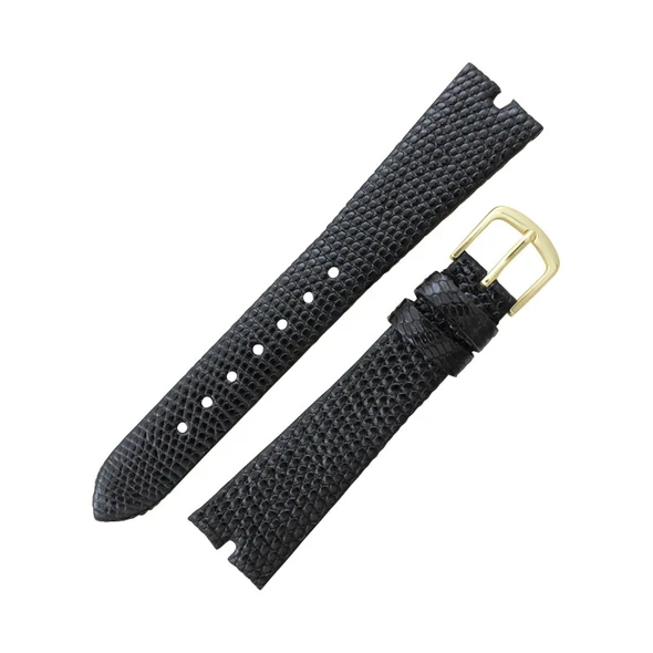 Hadley Roma Made To Fit Gucci® Cut Genuine Java Lizard 18mm Black Watch Band 7 7/16 Inch Length