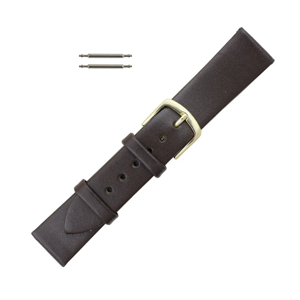 Hadley Roma 18mm Brown Leather Watch Band 6 5/8 Inch Length