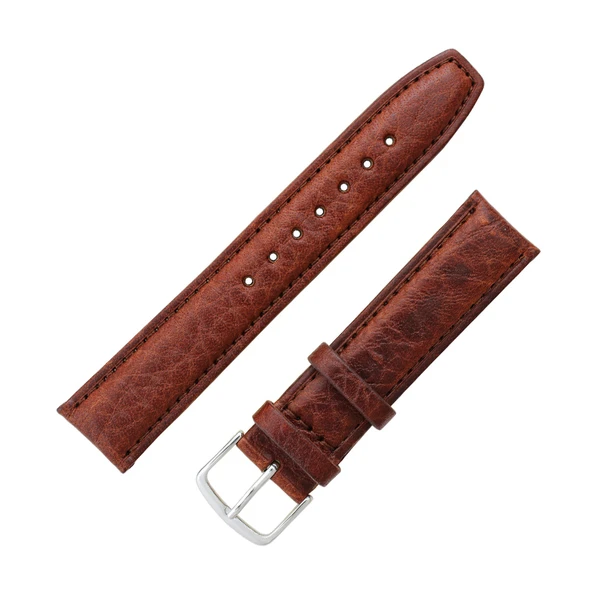 Hadley Roma Shrunken Grain Leather 19mm Watch Strap Tan 7 5/16 Inch Length