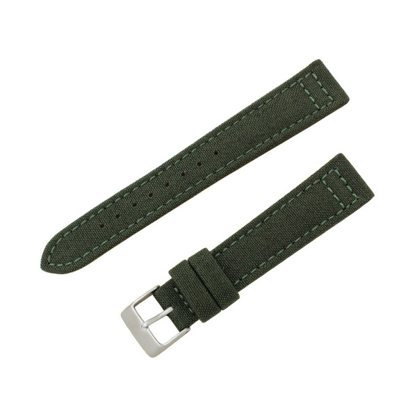 Hadley Roma Genuine Cordura® Watch Strap 22mm Military Green 7 7/8 Inch Length