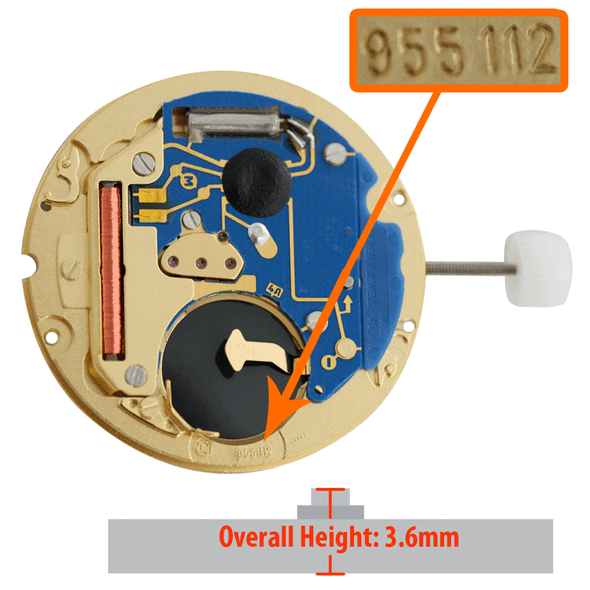 ETA 955.112-2 Swiss Made Quartz Watch Movements
