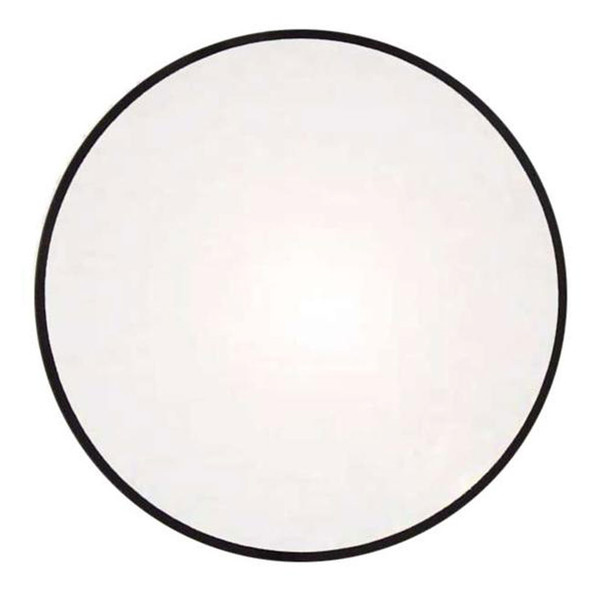 Domed round mineral glass crystals with 1mm black trim edge