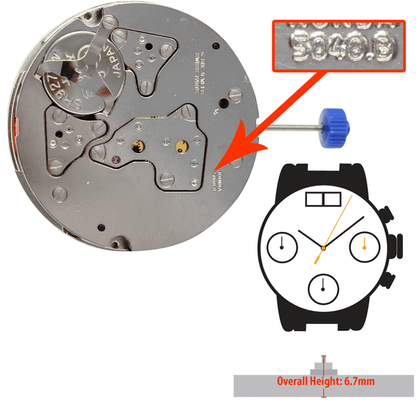 Harley Ronda Watch Movement HQ5040.B Quartz Movement