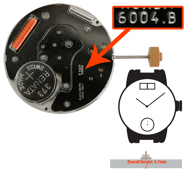 Harley Ronda HQ6004.B quartz watch movement