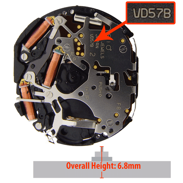 Hattori Japan VD57 quartz watch movement replacement