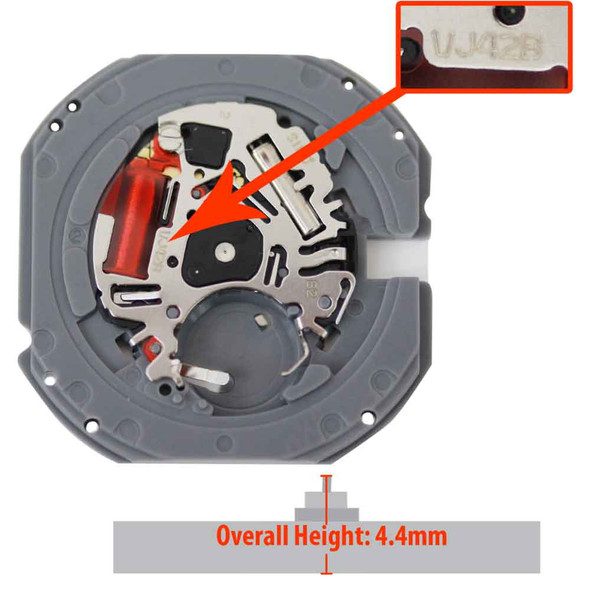 Hattori Japan Watch Movement VJ42-6 Quartz Movements