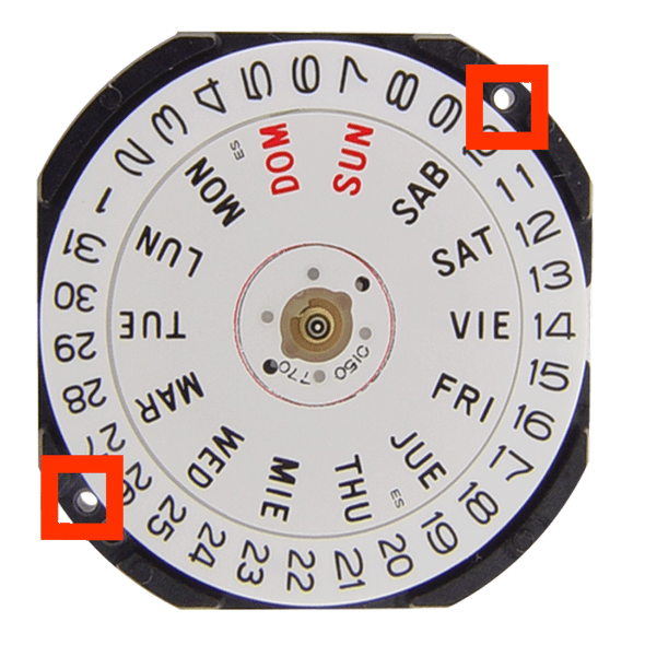 Hattori Japanese VX33 quartz watch movement with day/date display