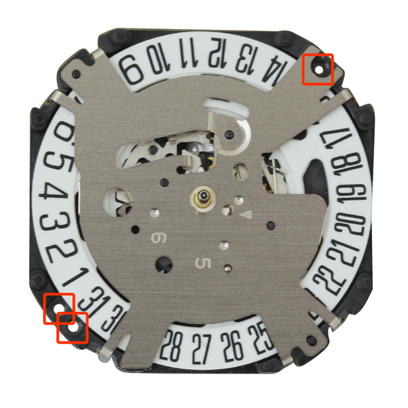 Dial Spots on VX45 Watch Movement