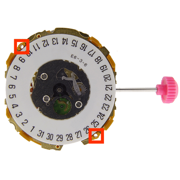 Miyota/Citizen LTD 3 Hand Quartz Watch Movement 9U13 Date at 6:00 Overall Height 3.7mm