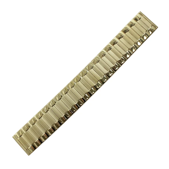 Yellow Gold Tone Metal Expansion Style Watch Band