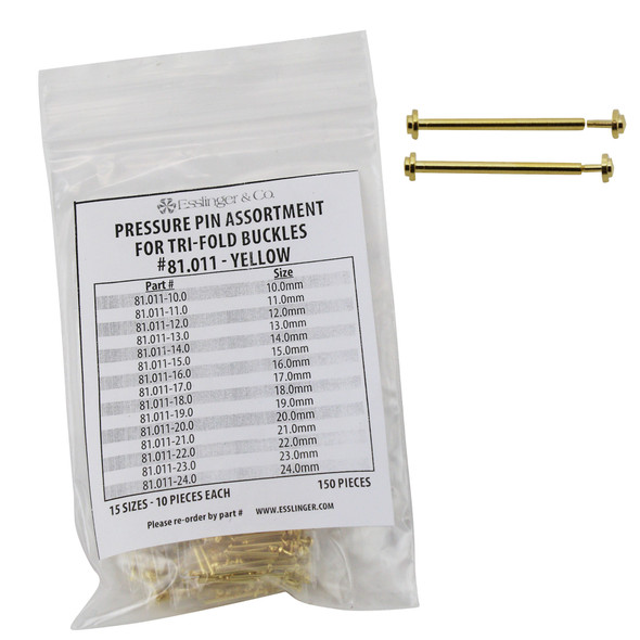 Assortment of Gucci® Style Friction Fit Replacement Band Pins Gold Color