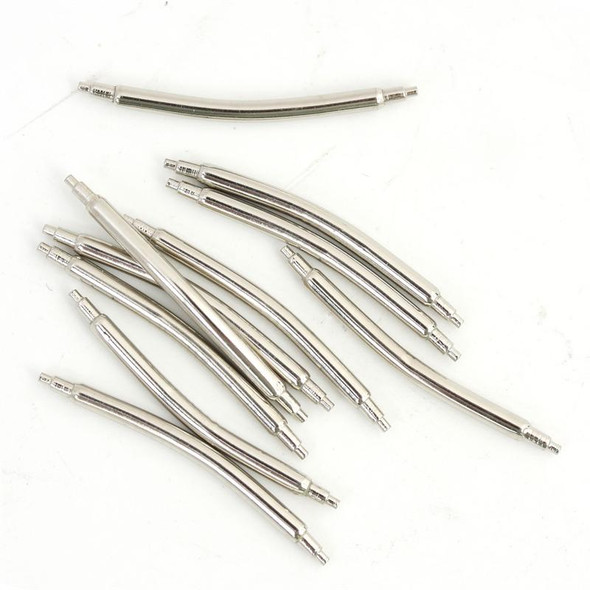 Watch Band Pin 1.80mm Curved Double Shoulder Stainless Steel Spring Bars Package of 10