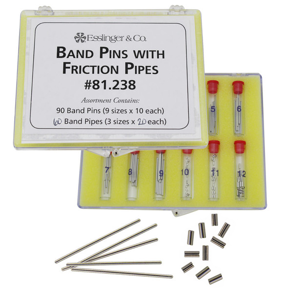 180 piece watch band pin and friction pipe assortment