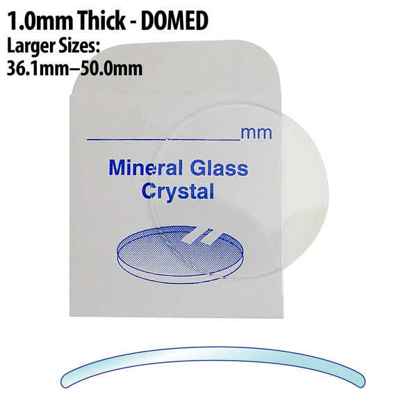 1.00 MM extra large round and domed mineral glass crystals