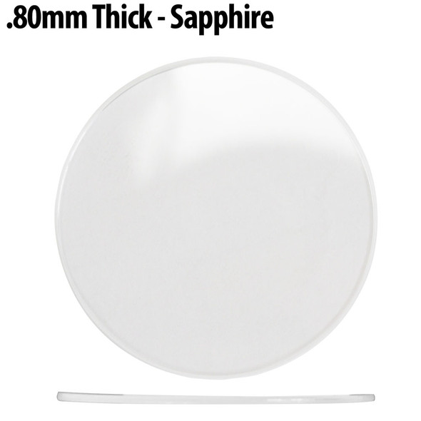 0.80 mm thick round sapphire watch crystals