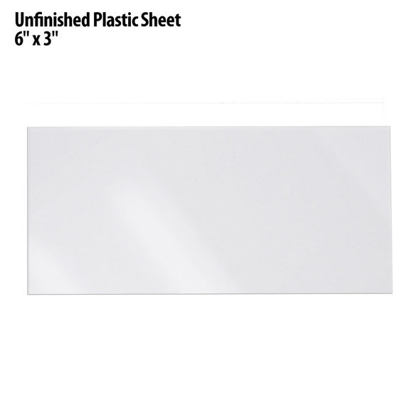 Watch Crystal Unfinished Plastic Sheet 6 Inches By 3 Inches