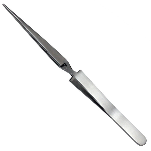 6-1/2" Cross Locking Tweezer with Serrated Tip