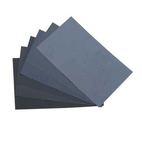 Jewelers Wet/ Dry Emery Sanding Paper 9" x 11" Pkg of 5 (Choose Grit)