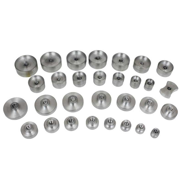 Replacement Aluminum Die Set for Watch Crystal Press and Case Closer Set of 30