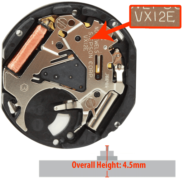 Hattori Japan VX12.2 quartz watch movements