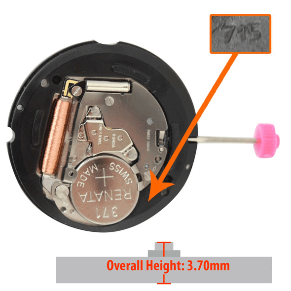 Harley Ronda 2 Hand Quartz Watch Movement HQ712