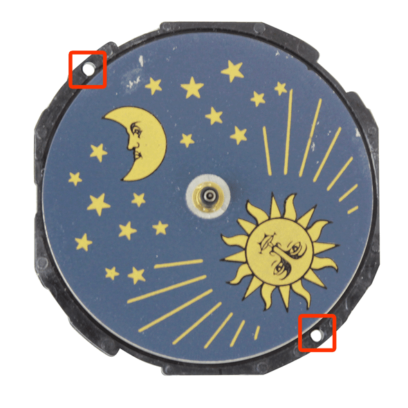 Hattori Japan 3 Hand Quartz Watch Movement PC39 Sun and Moon at 12:00 Overall Height 6.1mm