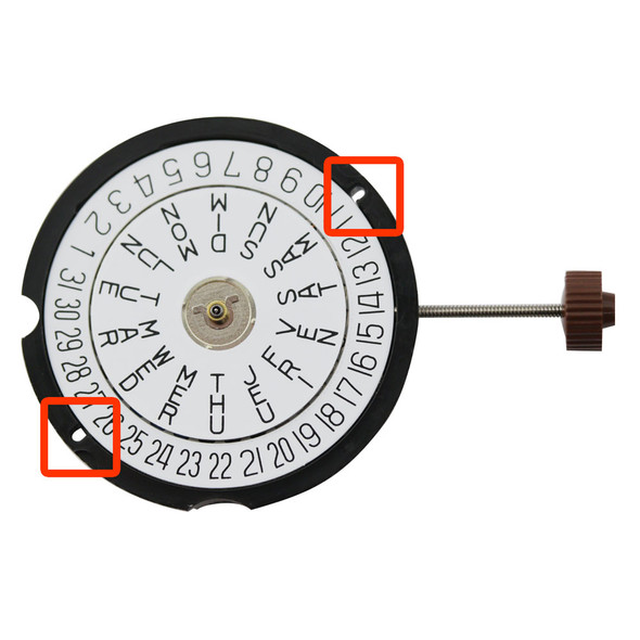 Harley Ronda 3 Hand Quartz Watch Movement HQ507-6 Day at 12:00 and Date at 6:00 Overall Height 4.5mm
