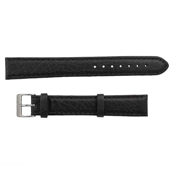 Watch Band Black Distressed Leather Extra Long 20MM